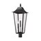Z-Lite Gannon 3 Light Outdoor Post Mount Fixture, 12in. W x 31.5in. H, Black 5008PHXLR-BK - alternate 1